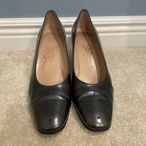 Ferragamo Black Heels Size 9